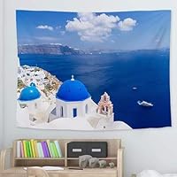 Amazon.co.jp: SGNYXH サントリーニ島 ギリシャタペストリー デザイン6